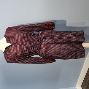Loft patterned belted dress size medium